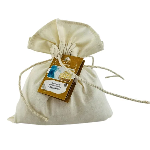 Kłodawska sól kąpielowa z nagietkiem w bawełnianym woreczku 500g